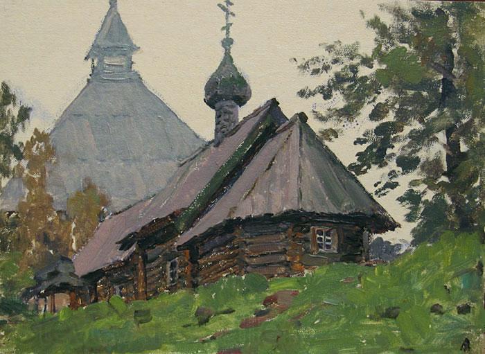unknow artist Saint Dmitry Solunsky Church in Old Ladoga France oil painting art